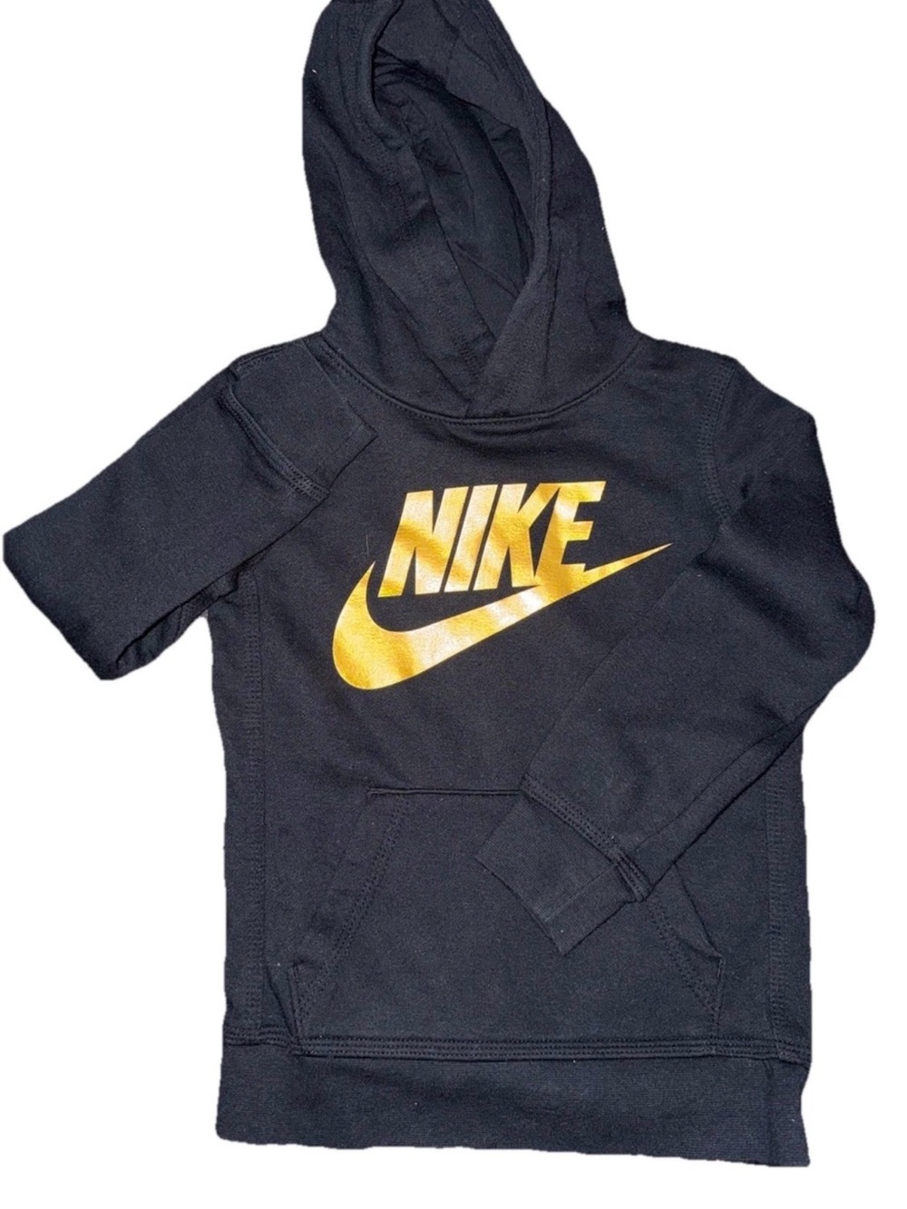 Nike Black Hoodie with Gold NIKE Swoosh